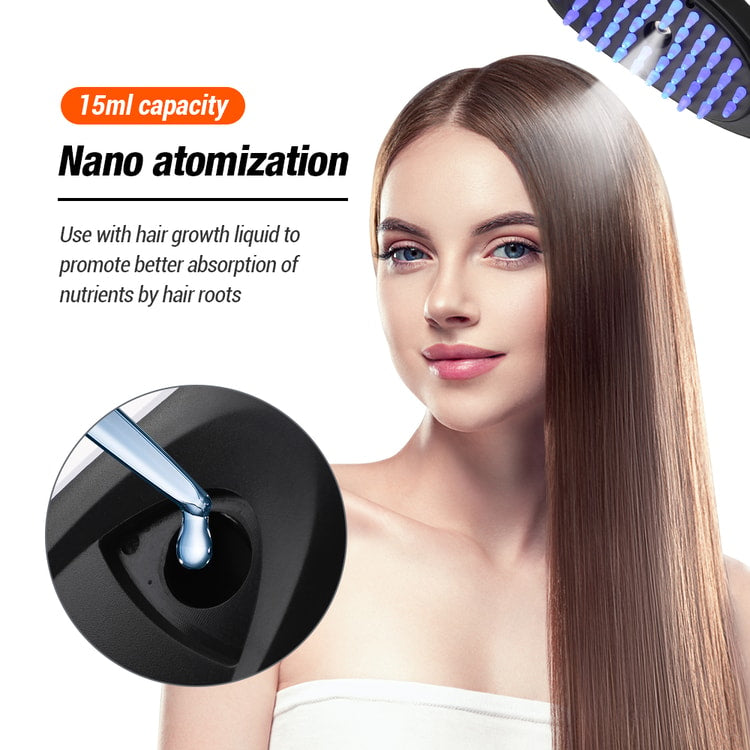 Electric Scalp Massager Brush with Vibration, Spray Applicator Comb for Hair Care Routine