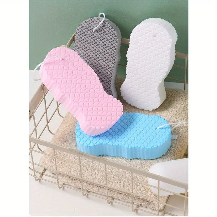 Soft Sponge Body Scrubber Exfoliating Shower Brush | Gentle Skin Cleansing Bath Sponge for Smooth Body Care