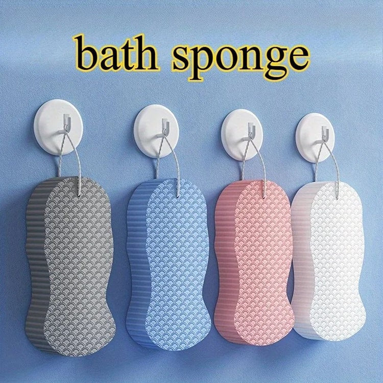 Soft Sponge Body Scrubber Exfoliating Shower Brush | Gentle Skin Cleansing Bath Sponge for Smooth Body Care