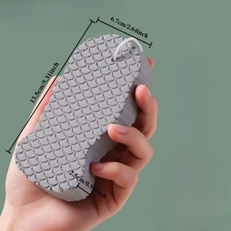 Soft Sponge Body Scrubber Exfoliating Shower Brush | Gentle Skin Cleansing Bath Sponge for Smooth Body Care