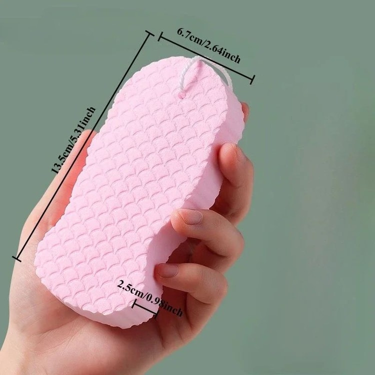 Soft Sponge Body Scrubber Exfoliating Shower Brush | Gentle Skin Cleansing Bath Sponge for Smooth Body Care