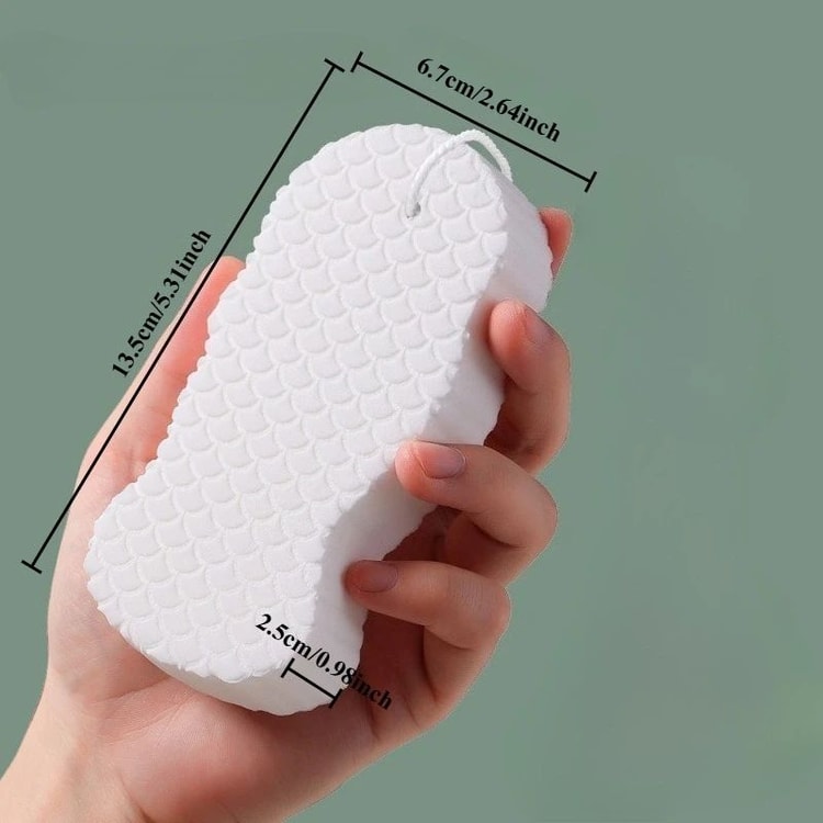 Soft Sponge Body Scrubber Exfoliating Shower Brush | Gentle Skin Cleansing Bath Sponge for Smooth Body Care