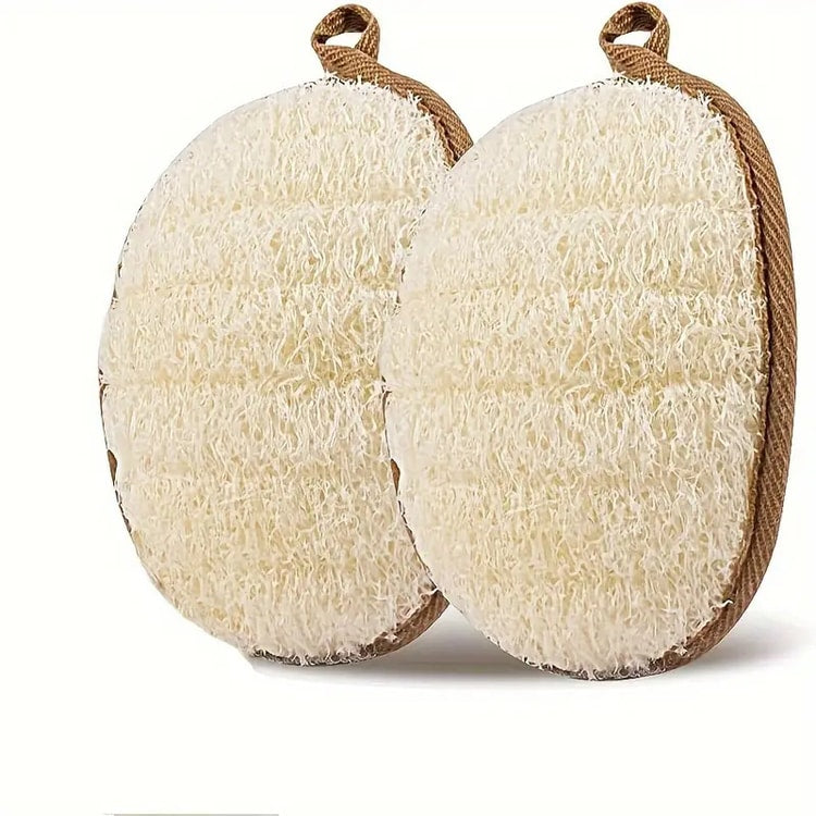 Popular Seller Soft Shower Brush Natural Loofah Exfoliating Sponge Body Scrubber Cleaner Pad Skin Care Tool