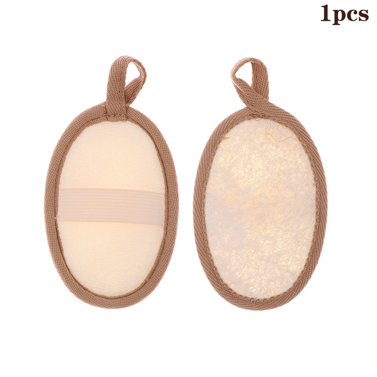 Popular Seller Soft Shower Brush Natural Loofah Exfoliating Sponge Body Scrubber Cleaner Pad Skin Care Tool