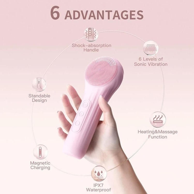 Rechargeable Sonic Facial Cleansing Brush for Deep Skin Care