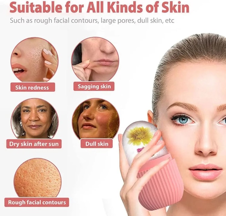 Silicone Ice Ball Face Massager For Cooling Skin Care