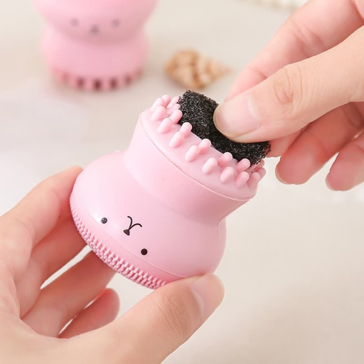 Mini Silicone Facial Cleansing Brush, Deep Skin Care Scrub Tool, Soft Exfoliator