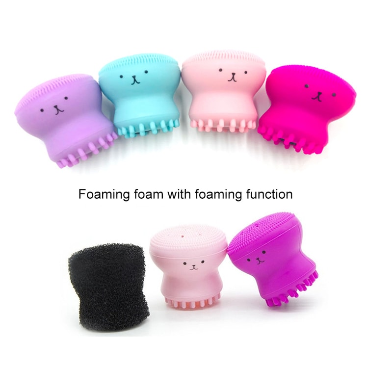 Mini Silicone Facial Cleansing Brush, Deep Skin Care Scrub Tool, Soft Exfoliator