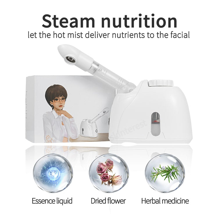 Beauty Pore Cleaner Fog Steamer, Skin Care Moisturizing Aroma Herbal Steaming SPA Machine